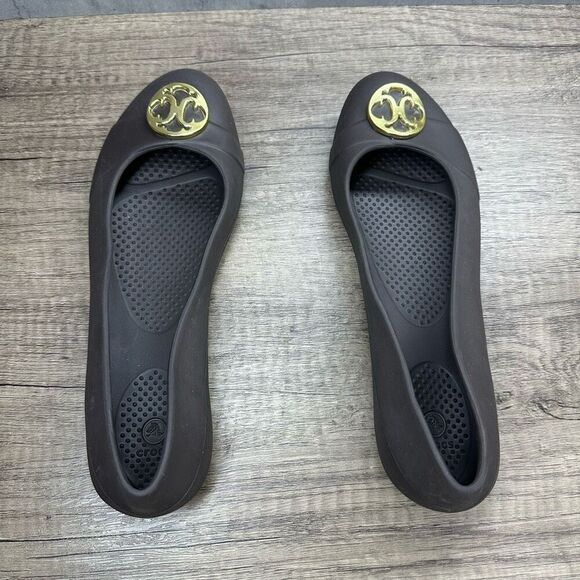 Crocs~Women’s~”Gianna” Medallion Disc Brown Slip On Ballet Flats~Size 9 - Picture 7 of 10